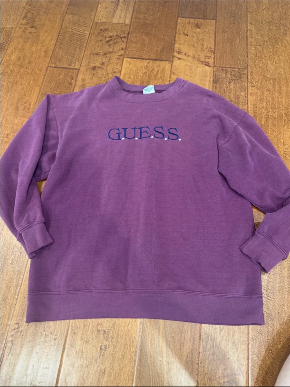 GUESS Vintage Purple Crewneck Sweatshirt